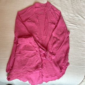 Aerie pool to party coverup set in pink!